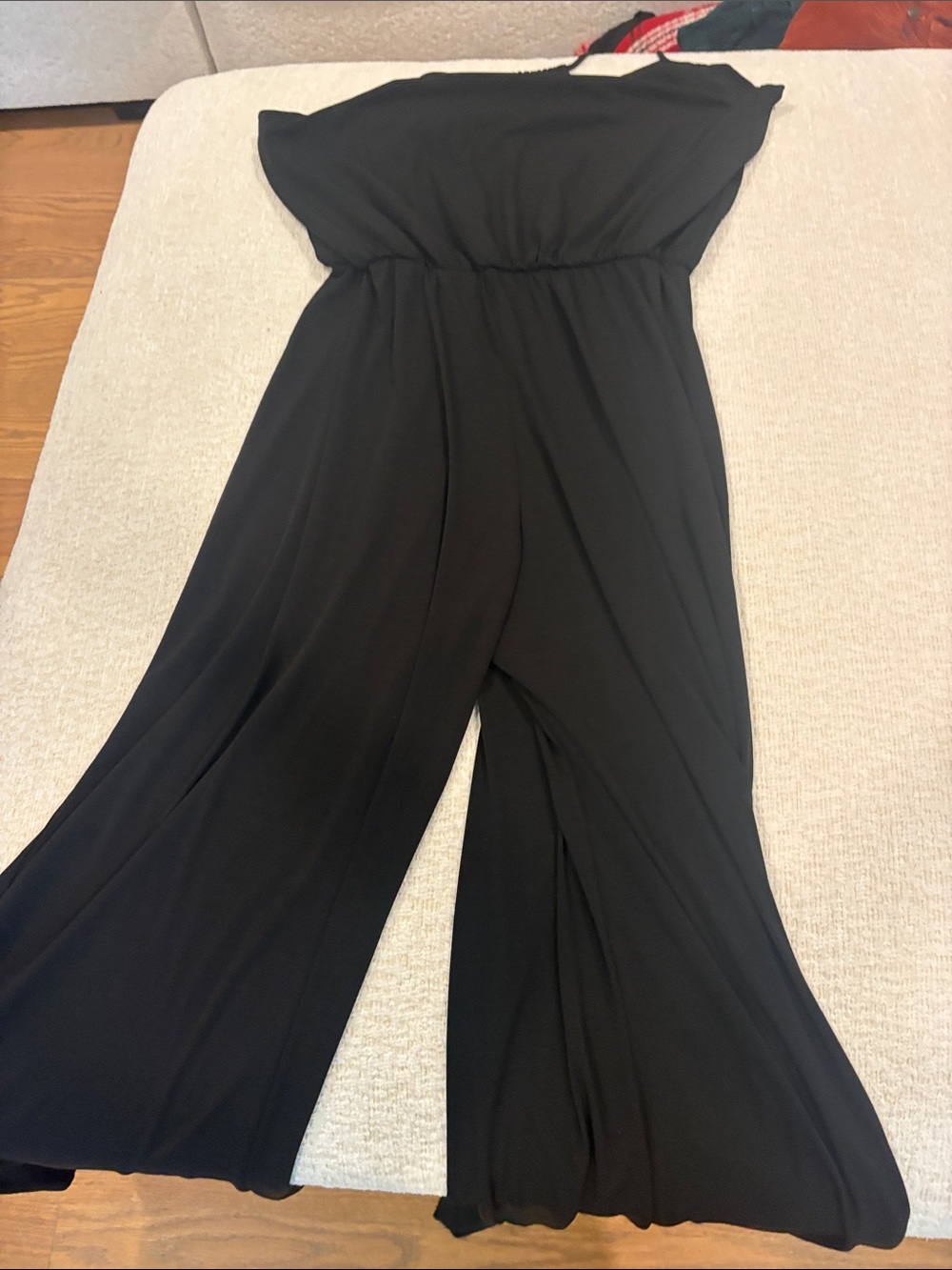 Strapless Black Wide-Leg Jumpsuit